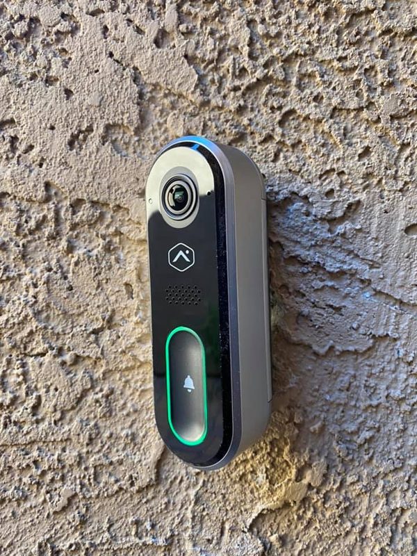 Smart doorbell camera installed at a Tucson home entrance