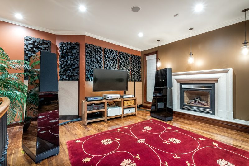 In-ceiling audio speakers in a luxury Tucson home